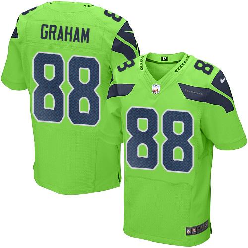 Nike Seahawks #88 Jimmy Graham Green Men's Stitched NFL Elite Rush Jersey
